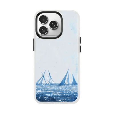 iPhone 18 Pro / 17 Pro Hülle - segeln blau - "BlueHorizon" - nachhaltig