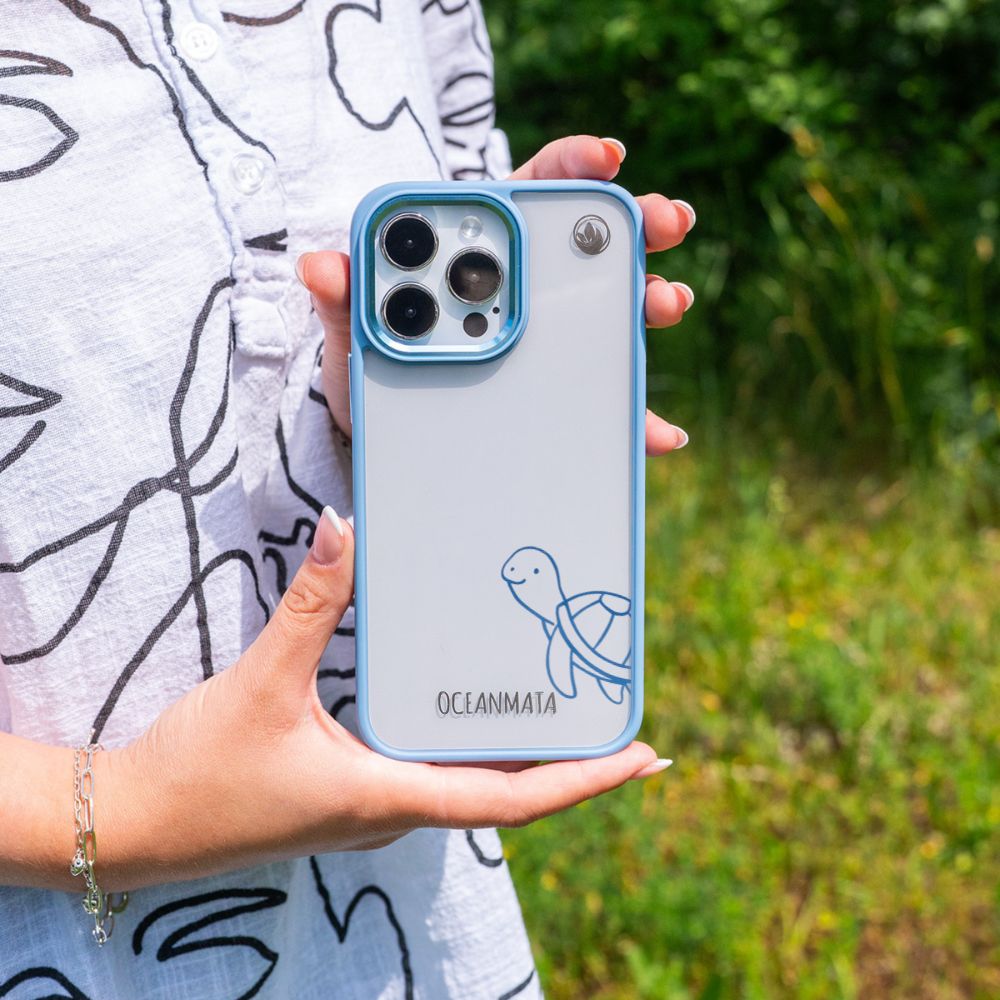 iPhone 16 Hülle - Schildkröte blau - "Schildi" - nachhaltig – Ansicht 3