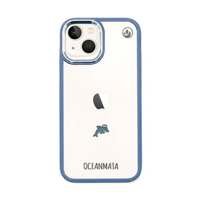iPhone 13 mini Case - Dolphin blue - "Captain Dolphin" - sustainable