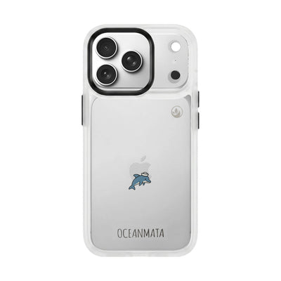 iPhone 18 Pro / 17 Pro Hülle - Delfin blau - "Captain Dolphin" - nachhaltig