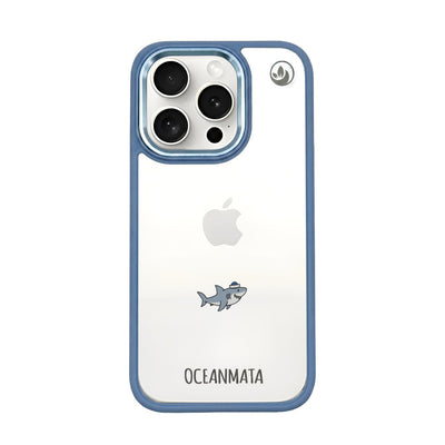 iPhone 15 pro max Hülle - Hai blau - "Captain Shark" - nachhaltig