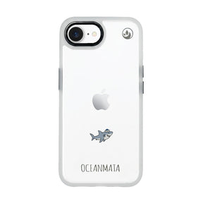 iPhone 16e/17e Case - Shark blue - "Captain Shark" - sustainable
