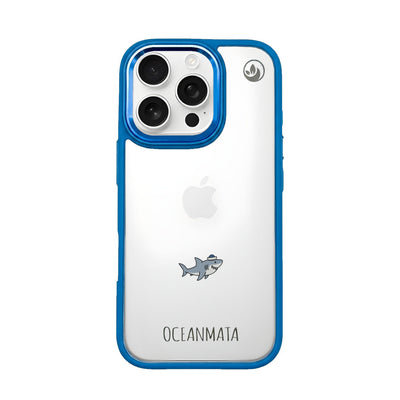 iPhone 16 pro max Hülle - Hai blau - "Captain Shark" - nachhaltig