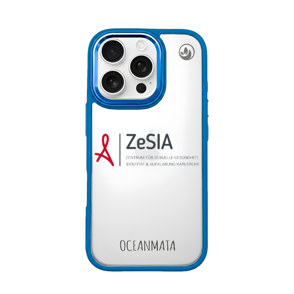ZeSIA Karlsruhe × OceanMata Hülle Clear – Samsung S25+ (Muster)
