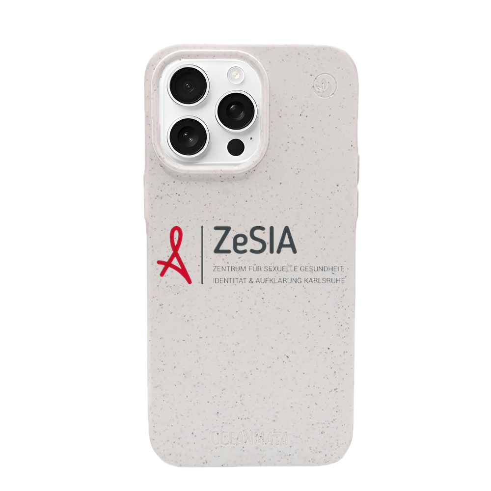 ZeSIA Karlsruhe × OceanMata Hülle Weiß – iPhone 13 pro max (Muster)