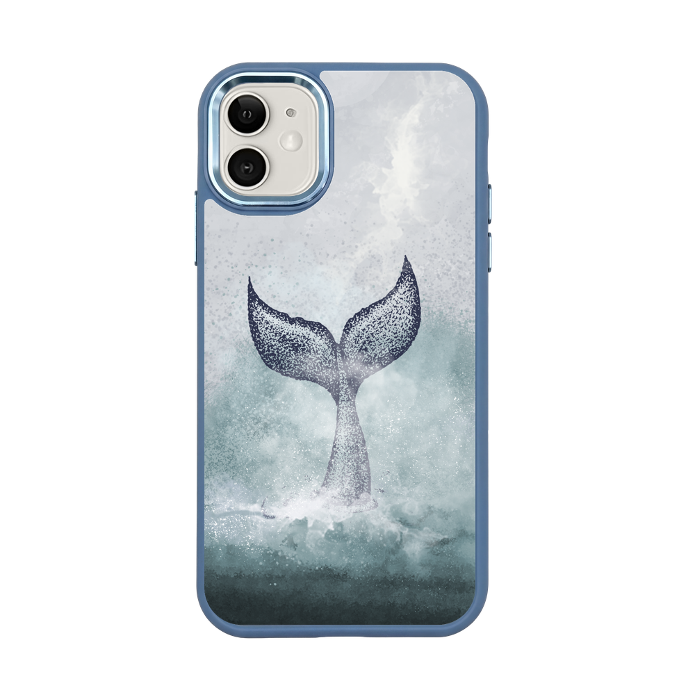 iPhone 11 Hülle - Delfin blau - "Dolphin" - nachhaltig
