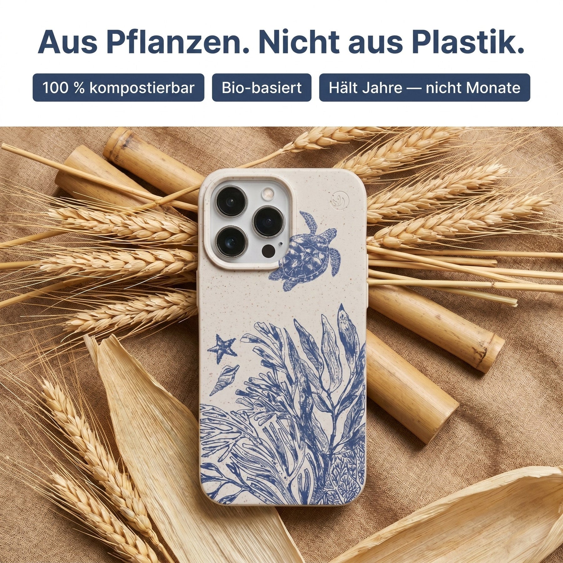 Biologisch abbaubare Handyhülle iPhone 17 pro max Turtleandfriends — kompostierbar — Material