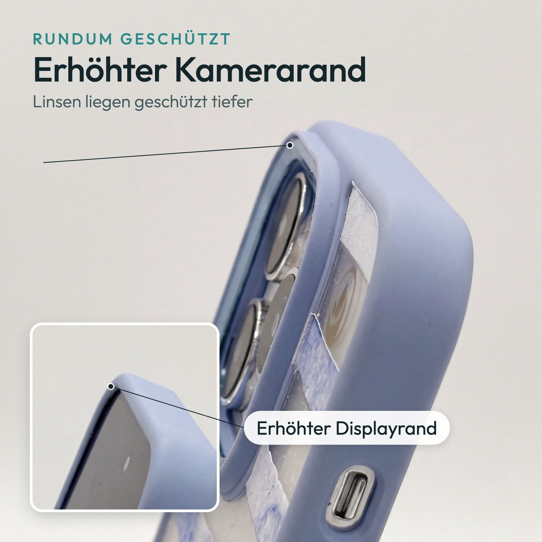 iPhone 13 Hülle - Mantarochen - "Mantaray" — erhöhter Kamerarand und Displayrand