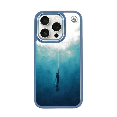 iPhone 15 pro max Hülle - Freedive blau - "Freedive" - nachhaltig