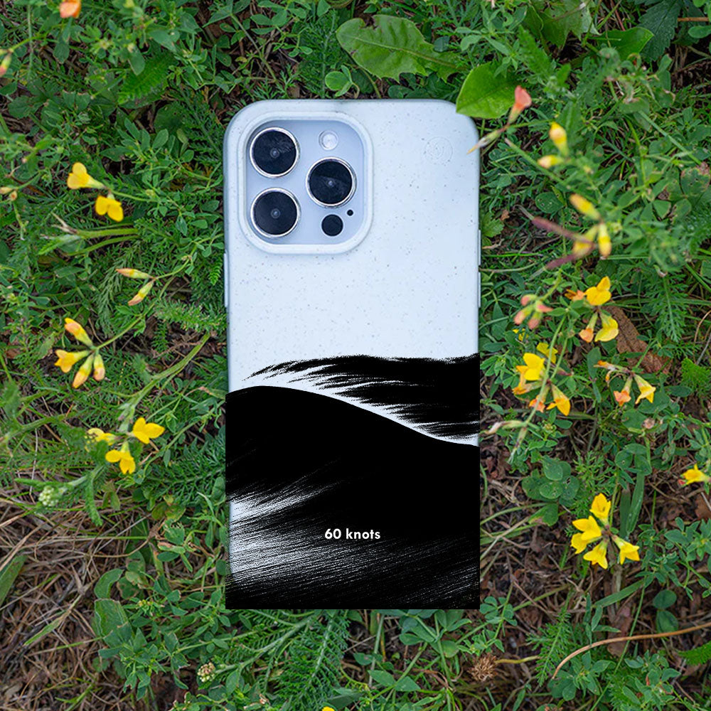 iPhone 14 pro Hülle - Düne weiß - "60knots" - nachhaltig