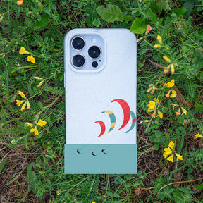 iPhone 17 pro max Hülle - Kite weiß - "Kitesurf" - nachhaltig