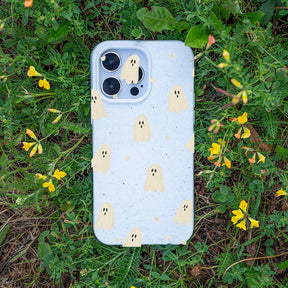 iPhone 16 pro max Hülle - Geist weiß - "LittleGhost" - nachhaltig