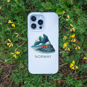 iPhone 13 mini Hülle - Norwegen weiß - "Norway" - nachhaltig