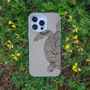 Biologisch abbaubare Handyhülle iPhone 18 Pro / 17 Pro Greenturtle — kompostierbar — Bonus