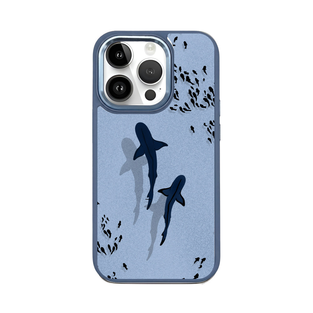 iPhone 14 pro case - Shark blue - "Into the blue" sustainable