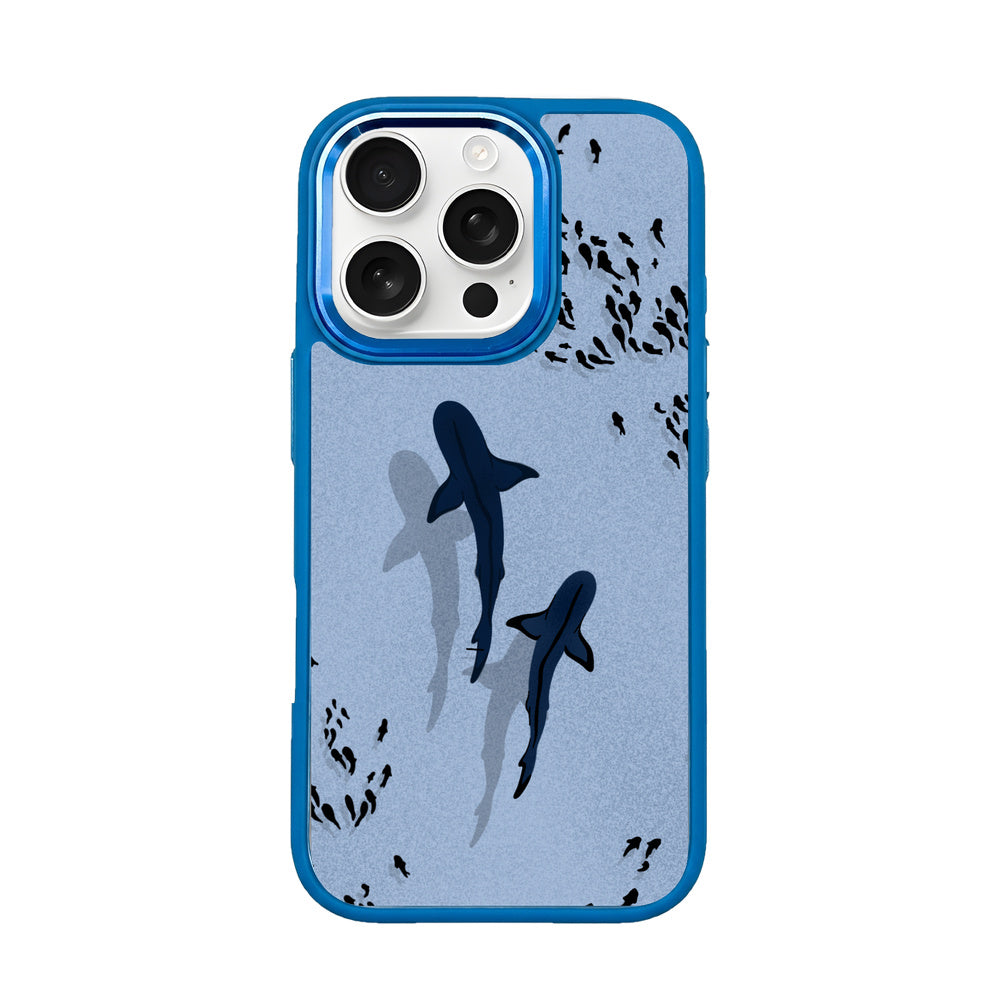 iPhone 16 pro case - Shark blue - "Into the blue" sustainable