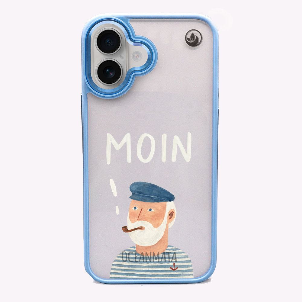 iPhone 16 Hülle - Moin blau - "Ostfriese" - nachhaltig