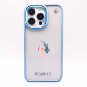 iPhone 13 pro max Hülle - Axlotl blau - "Axl" - nachhaltig