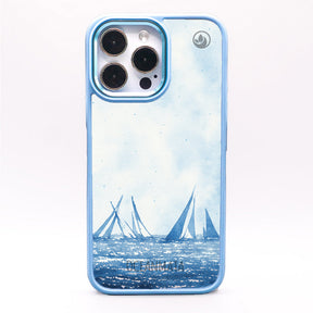 iPhone 13 pro max Hülle - segeln blau - "BlueHorizon" - nachhaltig