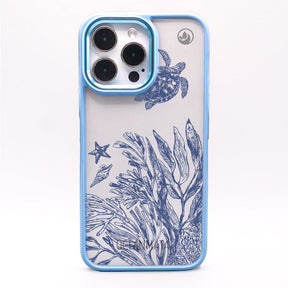 iPhone 14 pro max Hülle - Schildkröten blau - "Silent Wave" - nachhaltig