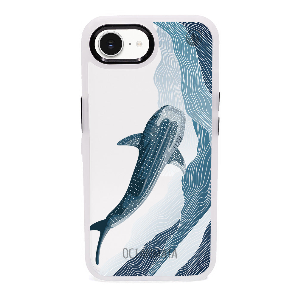 iPhone 16e Hülle - Walhai blau - "DeepWater" - nachhaltig