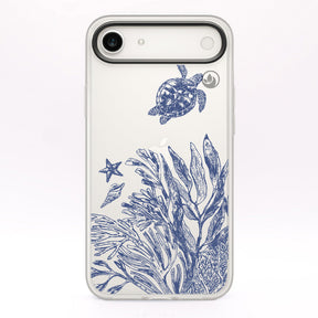 iPhone 17 Air Hülle - Schildkröten blau - "Silent Wave" - nachhaltig