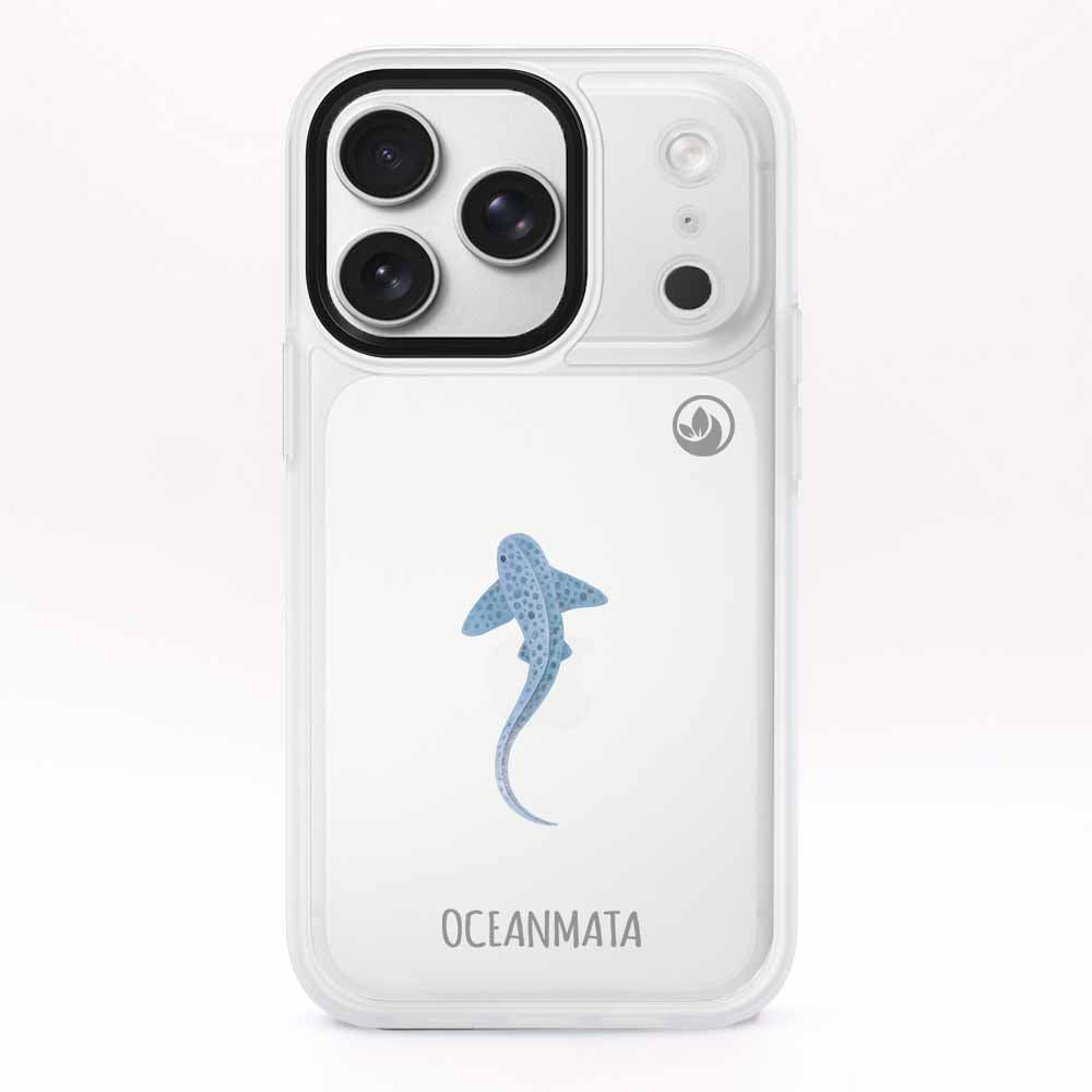 iPhone 17 pro Hülle - Leopardenhai blau - "BlueLeopard" - nachhaltig