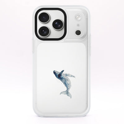 iPhone 18 Pro / 17 Pro Hülle - Wal blau - "Joy" - nachhaltig