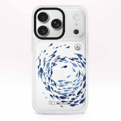 iPhone 18 Pro Max / 17 Pro Max Hülle - Schwarm blau - "Swarmin" - nachhaltig