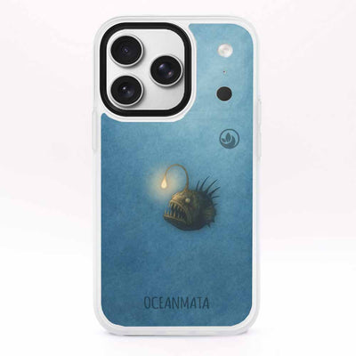 iPhone 18 Pro / 17 Pro Hülle - Anglerfisch blau - "Sour" - nachhaltig
