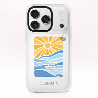 iPhone 18 Pro / 17 Pro Hülle - Meer blau - "Sun&Sea" - nachhaltig