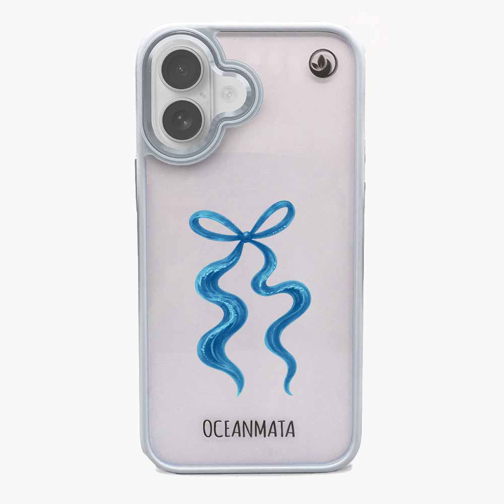 iPhone 17 Hülle - Schleife blau - "tideknot" - nachhaltig