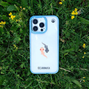 iPhone 15 Hülle - Axlotl blau - "Axl" - nachhaltig