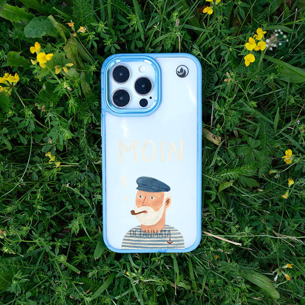 iPhone 13 pro max Hülle - Moin blau - "Ostfriese" - nachhaltig