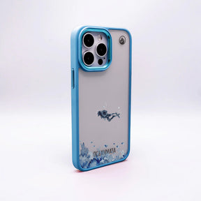 iPhone 14 Hülle - Taucher blau - "DeepDive" - nachhaltig