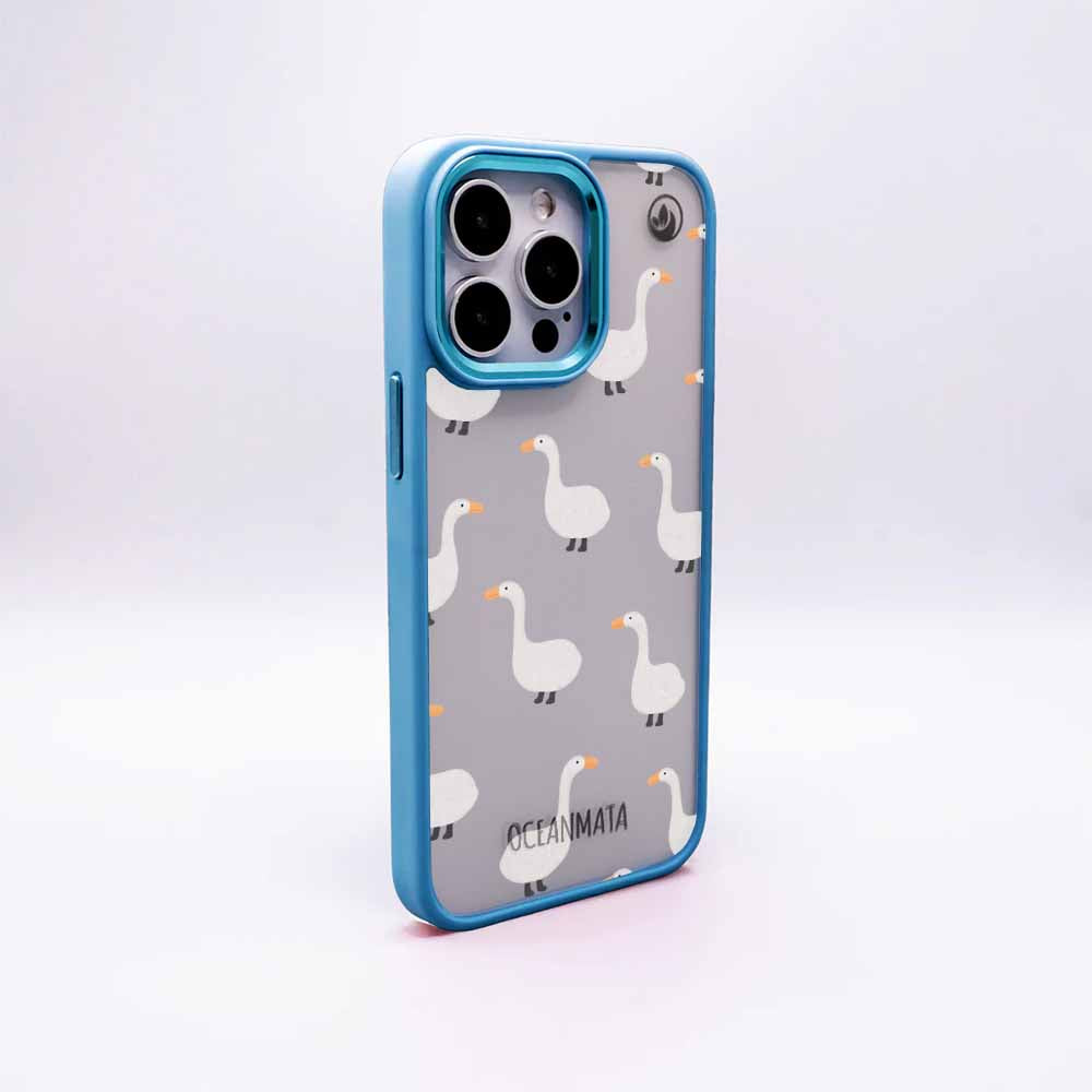 Samsung S24+ Hülle -  gans blau - "Goose Fella" - nachhaltig