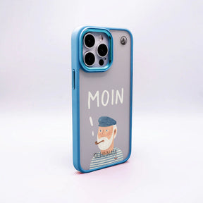 iPhone 15 pro Hülle - Moin blau - "Ostfriese" - nachhaltig