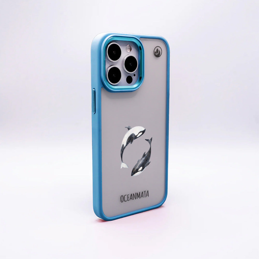 iPhone 12 pro / iPhone 12 Hülle - Orca blau - "OrcaFlow" - nachhaltig