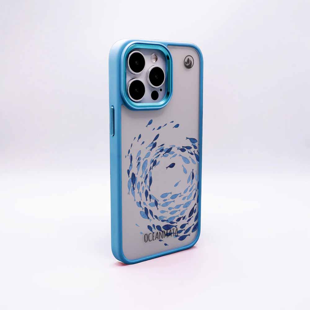 iPhone 17 pro max Hülle - Schwarm blau - "Swarmin" - nachhaltig