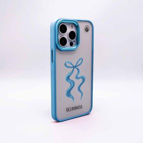 iPhone 16 pro Hülle - Schleife blau - "tideknot" - nachhaltig