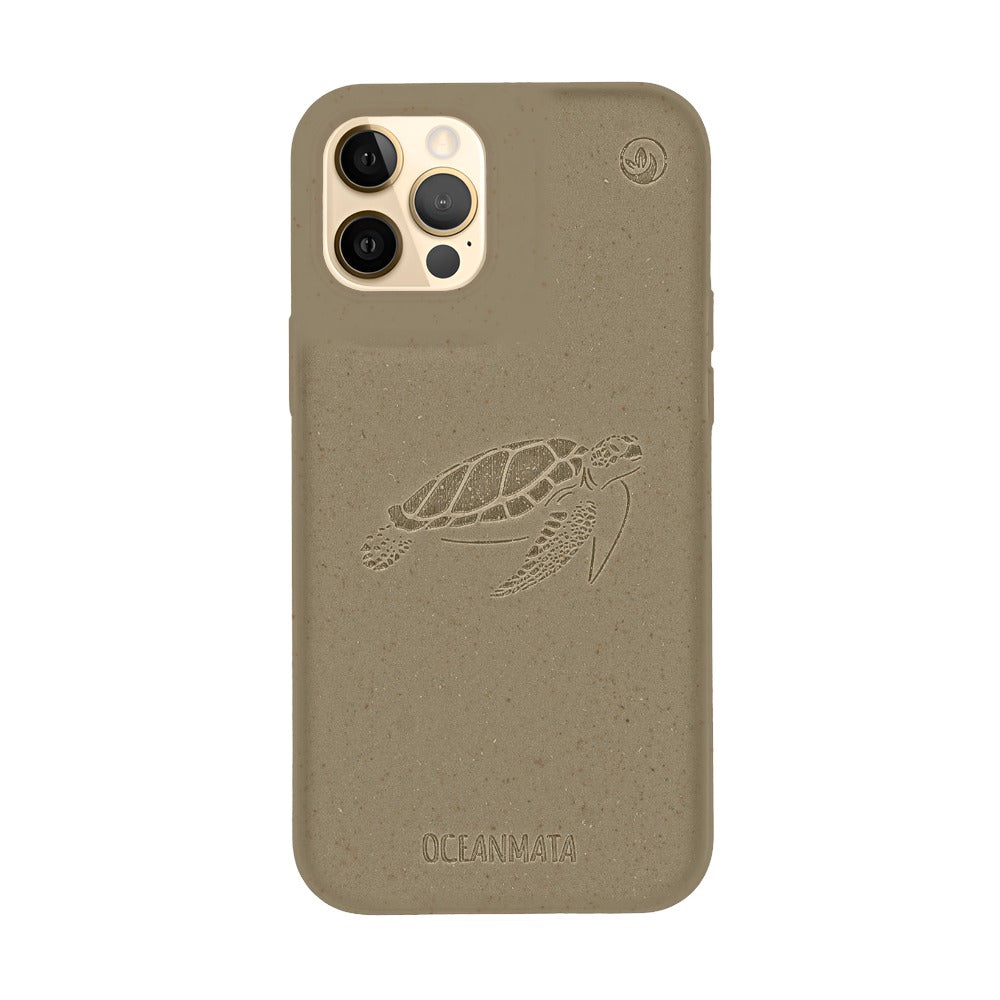 iPhone 12 pro / iPhone 12 Hülle - grün - "TURTLE" - nachhaltig