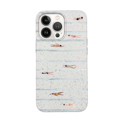 iPhone 13 pro max Hülle - Schwimmen weiß - "lapflow" - nachhaltig