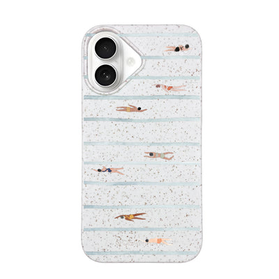 iPhone 16 Hülle - Schwimmen weiß - "lapflow" - nachhaltig