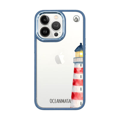 iPhone 13 pro max Hülle - Leuchtturm blau - "Lighthouse" - nachhaltig