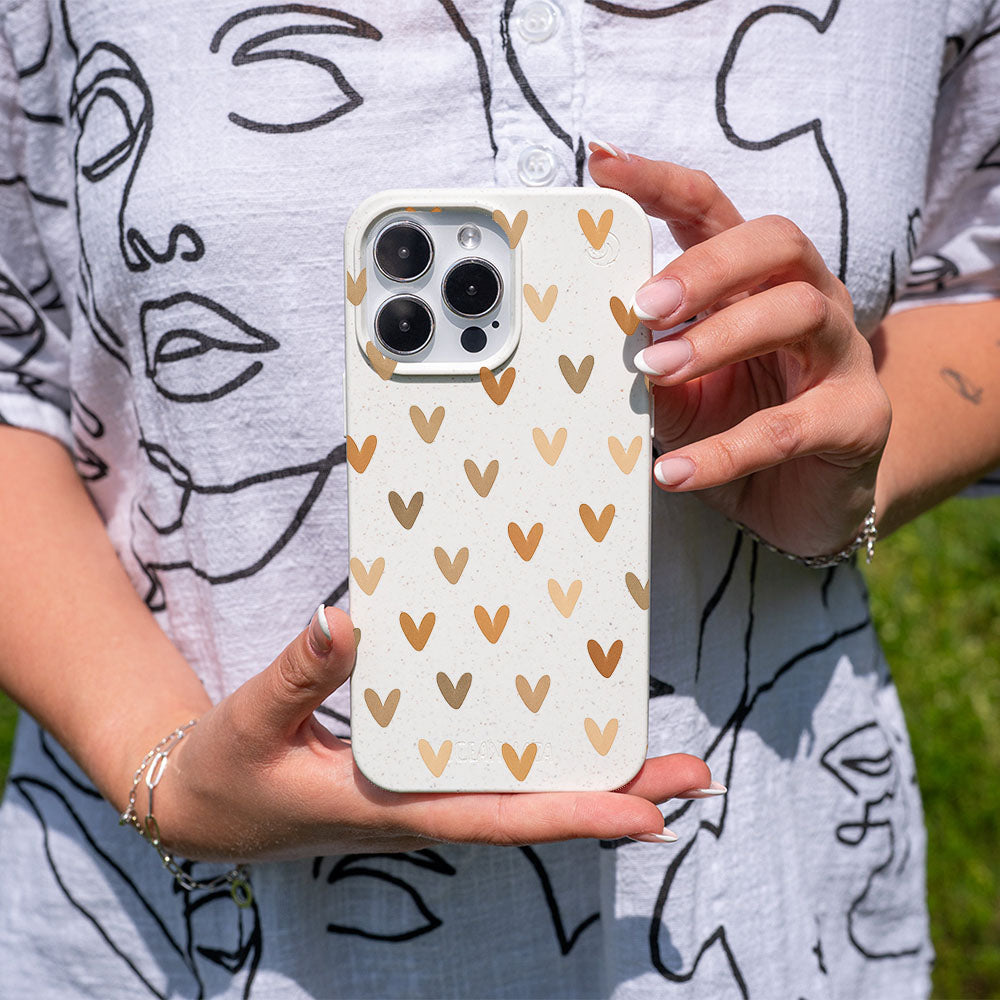 iPhone 17 pro max Hülle - Herz weiß - "AutumnLove" - nachhaltig