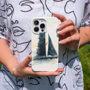 iPhone 11 pro Hülle - Segeln weiß - "Golden Horizon" - nachhaltig