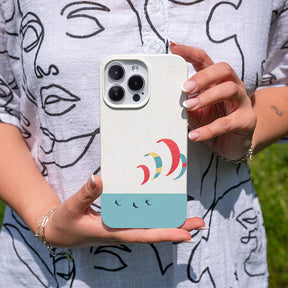 iPhone 16e Hülle - Kite weiß - "Kitesurf" - nachhaltig