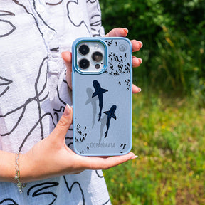 iPhone 11 pro Hülle - Hai blau - "Into the blue" nachhaltig