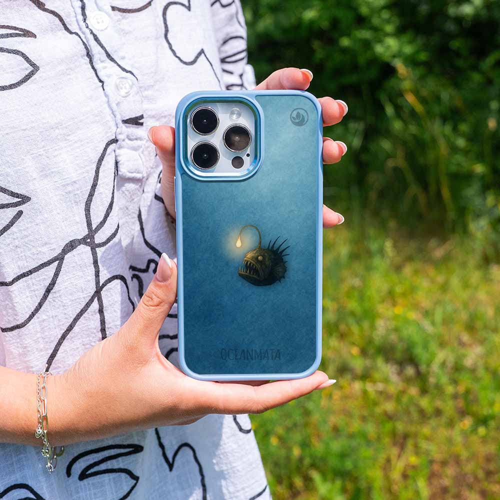 Samsung S25 Hülle - Anglerfisch blau - "Sour" - nachhaltig