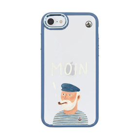iPhone SE/7/8 Case - Moin blue - "East Frisian" - sustainable